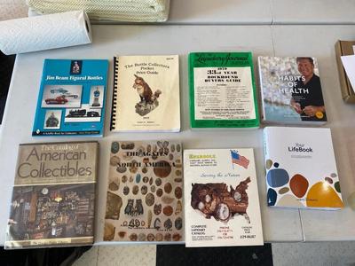 VARIOUS BOOKS ON ANTIQUES AND COLLECTABLES AND MORE