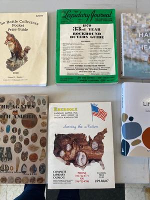 VARIOUS BOOKS ON ANTIQUES AND COLLECTABLES AND MORE