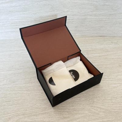 LOT 381D: Black Coach Gift Boxes & Cloth Bags w/ Leather Tags