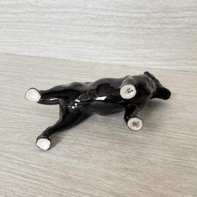 LOT 382K: Rare Vintage Royal Doulton Black Labrador Bone China Figurine