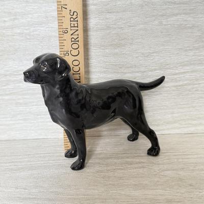 LOT 382K: Rare Vintage Royal Doulton Black Labrador Bone China Figurine