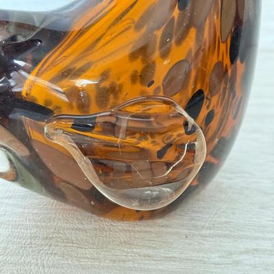 LOT 384K: Vintage Murano Style Speckled Art Glass Rooster