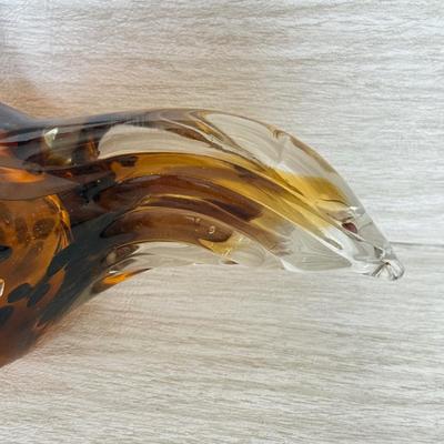 LOT 384K: Vintage Murano Style Speckled Art Glass Rooster