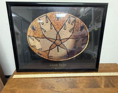 Framed Luiseno mIndian Basket Poster