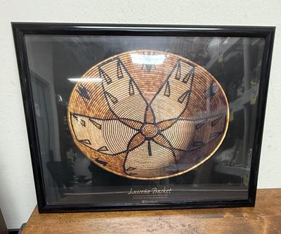Framed Luiseno mIndian Basket Poster