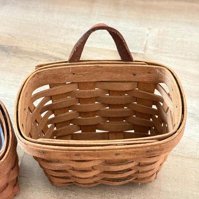 LOT 386K: Collection of Small Hand Woven Longaberger Baskets, some w/ Liners