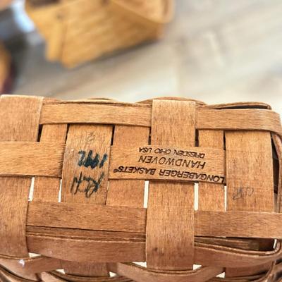 LOT 386K: Collection of Small Hand Woven Longaberger Baskets, some w/ Liners