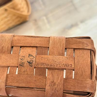 LOT 386K: Collection of Small Hand Woven Longaberger Baskets, some w/ Liners