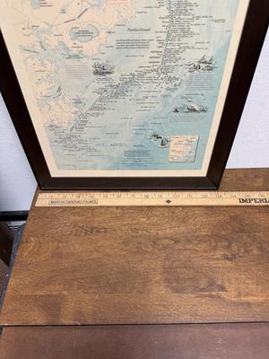 Vintage Ghost Fleet of the Outer Banks National Geographic Shipwreck Map