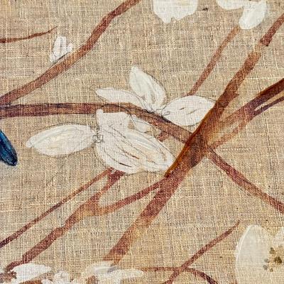 LOT 391F: Home Decor Collection: Bird Artwork, Wood Lantern & Wood Candlesticks