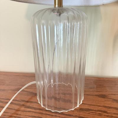 LOT 392F: Pair of Glass Base Table Lamps