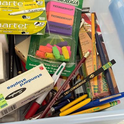 LOT 396L: HP DeskJet 4155e Printer w/ Collection of Office Supplies