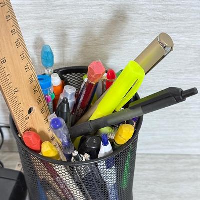 LOT 396L: HP DeskJet 4155e Printer w/ Collection of Office Supplies