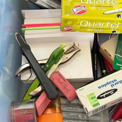 LOT 396L: HP DeskJet 4155e Printer w/ Collection of Office Supplies