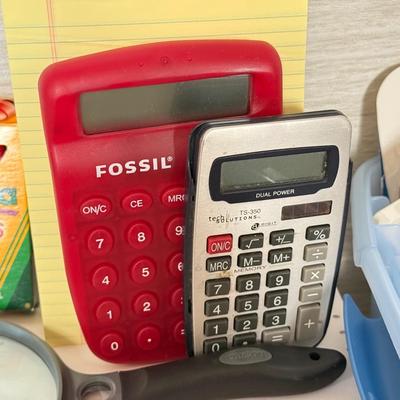 LOT 396L: HP DeskJet 4155e Printer w/ Collection of Office Supplies