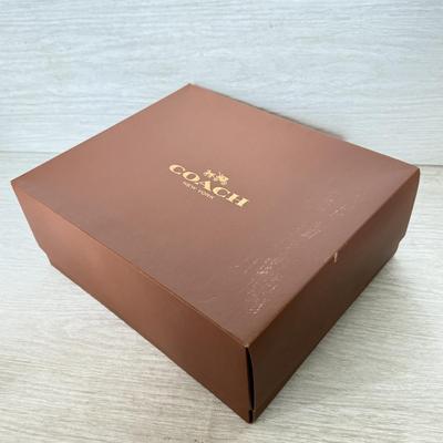 LOT 399D: Brown Coach New York Boxes w/ Branded Cloth Bags