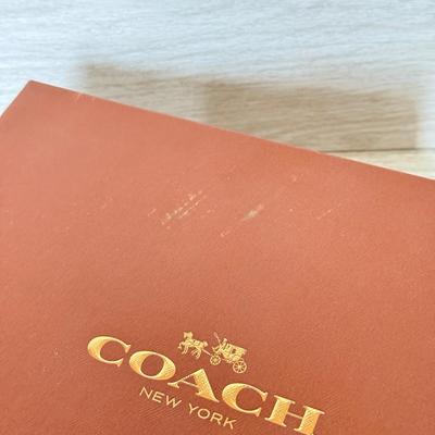 LOT 399D: Brown Coach New York Boxes w/ Branded Cloth Bags