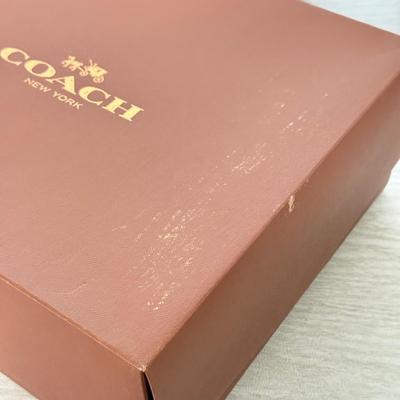 LOT 399D: Brown Coach New York Boxes w/ Branded Cloth Bags