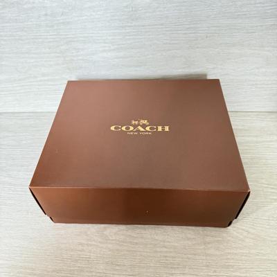 LOT 399D: Brown Coach New York Boxes w/ Branded Cloth Bags