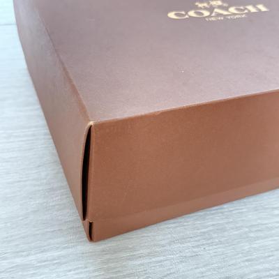 LOT 399D: Brown Coach New York Boxes w/ Branded Cloth Bags