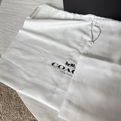 LOT 400D: Black Coach New York Gift Boxes w/ Cloth Bags