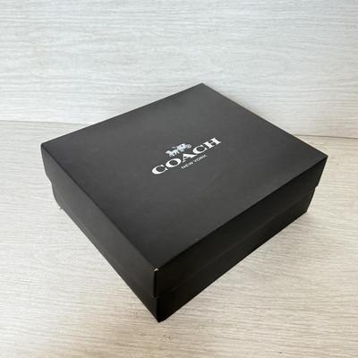 LOT 400D: Black Coach New York Gift Boxes w/ Cloth Bags