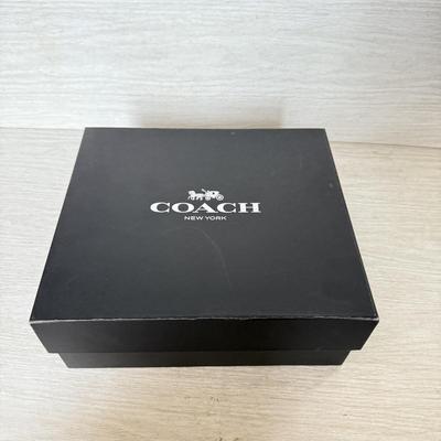 LOT 400D: Black Coach New York Gift Boxes w/ Cloth Bags