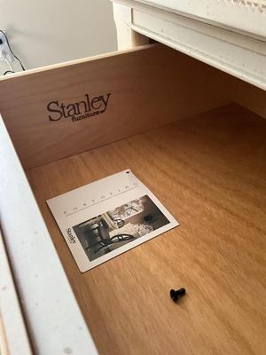 BR704 Stanley Furniture White Three Drawer Bachelor's Chest