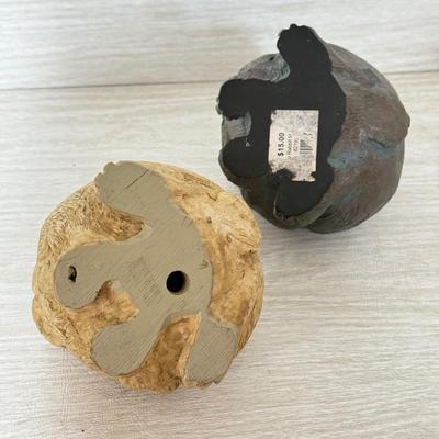 LOT 401K: Guinea Pig Coin Bank & Chubby Rabbit Sculptures: Evergreen & Goose Creek