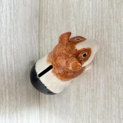 LOT 401K: Guinea Pig Coin Bank & Chubby Rabbit Sculptures: Evergreen & Goose Creek