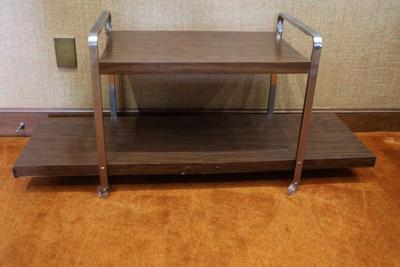Mid Century Vintage Metal Rolling Cart