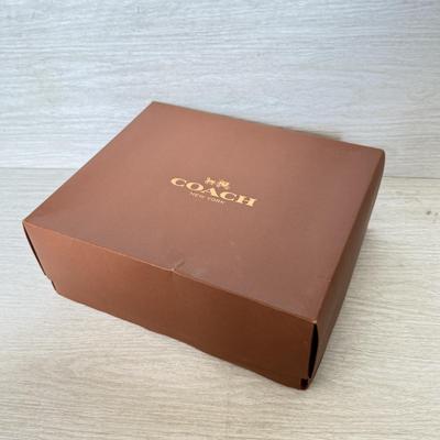 LOT 406D: Brown Coach New York Gift Boxes w/ Branded Cloth Bags