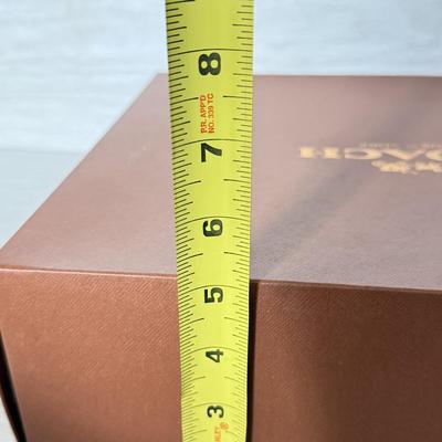 LOT 406D: Brown Coach New York Gift Boxes w/ Branded Cloth Bags