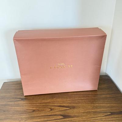 LOT 407D: Brown Coach New York Gift Boxes w/ Cloth Bags