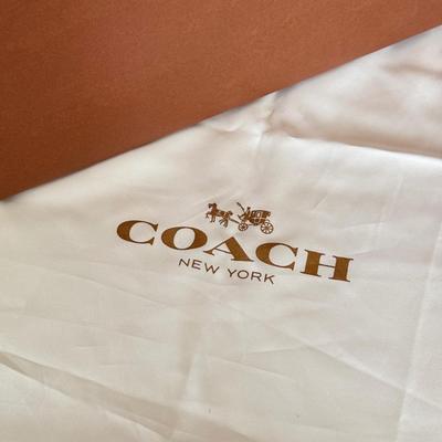 LOT 407D: Brown Coach New York Gift Boxes w/ Cloth Bags