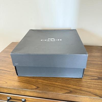 LOT 408D: Coach New York Gift Boxes w/ Cloth Bags