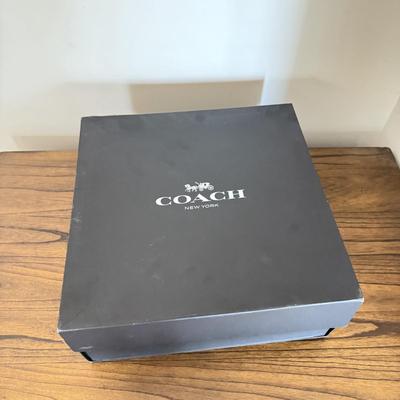 LOT 408D: Coach New York Gift Boxes w/ Cloth Bags