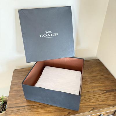 LOT 408D: Coach New York Gift Boxes w/ Cloth Bags
