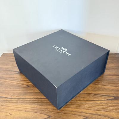 LOT 408D: Coach New York Gift Boxes w/ Cloth Bags