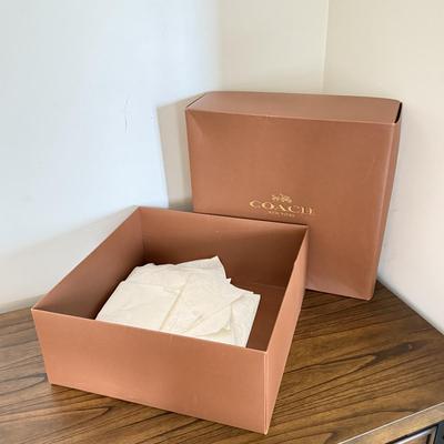 LOT 408D: Coach New York Gift Boxes w/ Cloth Bags