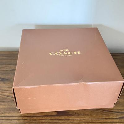 LOT 408D: Coach New York Gift Boxes w/ Cloth Bags