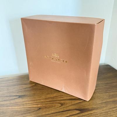 LOT 408D: Coach New York Gift Boxes w/ Cloth Bags