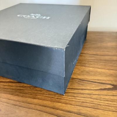 LOT 409D: Coach New York Gift Boxes w/ Cloth Bags