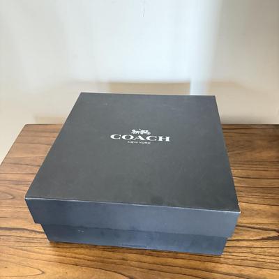 LOT 409D: Coach New York Gift Boxes w/ Cloth Bags