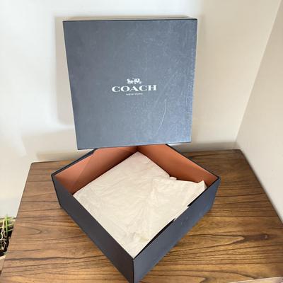 LOT 409D: Coach New York Gift Boxes w/ Cloth Bags