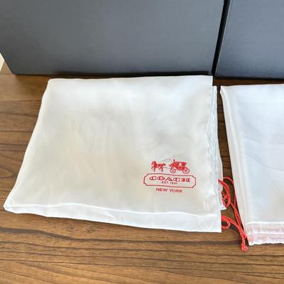 LOT 409D: Coach New York Gift Boxes w/ Cloth Bags