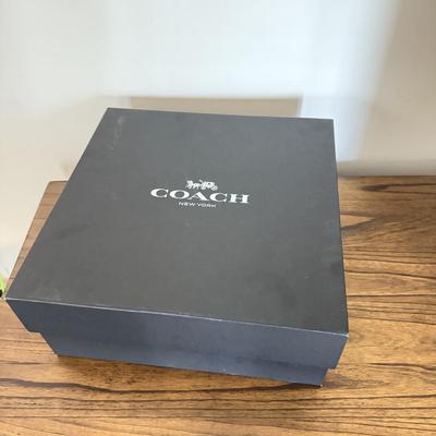 LOT 409D: Coach New York Gift Boxes w/ Cloth Bags