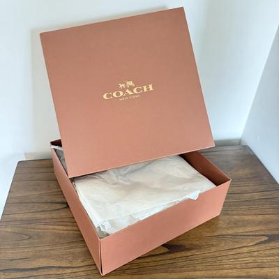 LOT 410D: Coach New York Gift Boxes w/ Cloth Bags