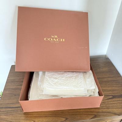 LOT 410D: Coach New York Gift Boxes w/ Cloth Bags