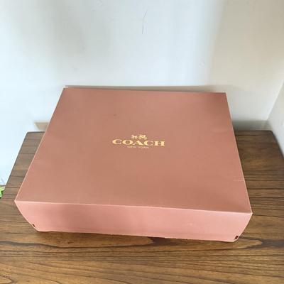 LOT 411D: Coach New York Gift Boxes & Cloth Bags